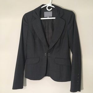 Stripe Suit Jacket with Beautiful Accents